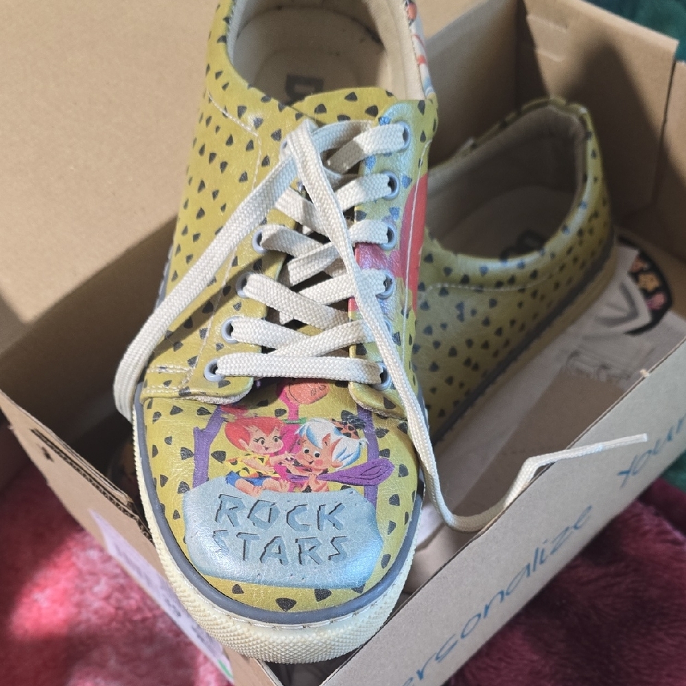 Kids Yellow Rock Stars Shoes